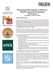 VIII Jornadas de Doctorado y Seminarios Novel